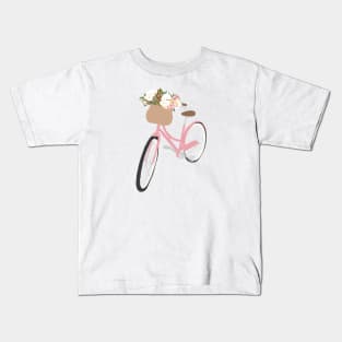 Bike - Pink Kids T-Shirt